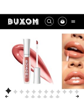 Buxom Plump Shot Lip Gloss in Plush Peach NEW! FULL SIZE! MSRP $39